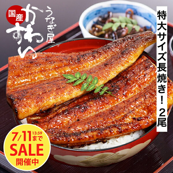 ＼土用丑企画／タイムセール 7,890円→5,820円 うなぎ 国産 かわすい 冷凍 送料無料 特大 うなぎ蒲焼き 170g×2本 【うなぎ屋かわすい】 グルメ ウナギ 2尾 鰻 蒲焼き 内祝い 誕生日プレゼント 食べ物 喜ばれる 贈答 ギフト セール